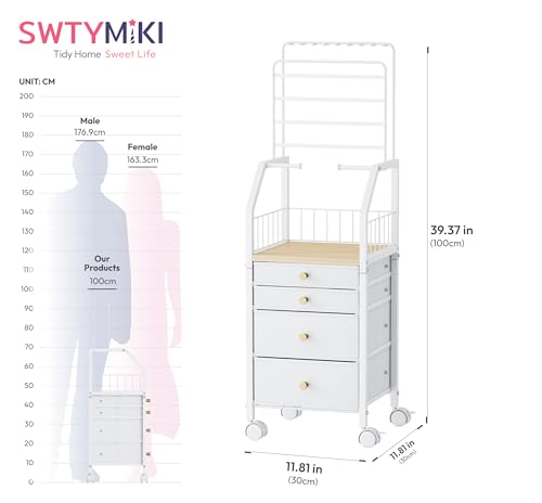 SWTYMIKI Large Jewelry Organizer Stand - Multifunctional Rack Tower for Necklace, Earring, Ring & Bracelet Display - Movea...