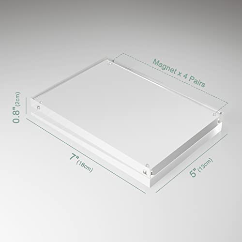 Syntrific 5x7 Acrylic Photo Frame 5Pack Premium Acrylic Photo Frame Magnetic Picture Frames Clear