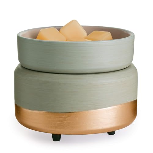 CANDLE WARMERS ETC 2-in-1 Candle and Fragrance Warmer for Warming Scented Candles or Wax Melts and Tarts with to Freshen R...