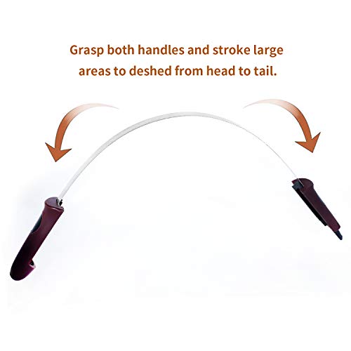 BOTH WINNERS Dual-Sided Shedding Blade with Stainless Steel Blade De-Shedding Tool for All Dog Coat Types- Soft Touch Grip...