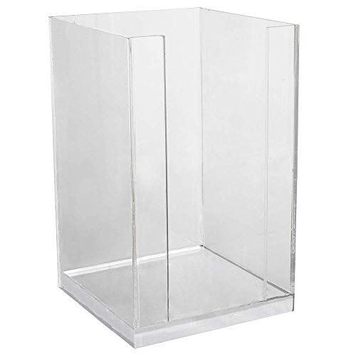 ForPro Square Pad Dispenser - Clear, Acrylic, Open Sides and Top Dispenser - Fits 4” x 4” Cotton Pads - 7” H x 4.25” W x ...
