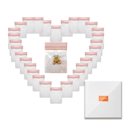 Qryval 30 PCS Clear Plastic EVA Anti Tarnish Jewelry Storage Bags, Zip Ziplock Jewelry Pouches for Selling & Gift, Little ...