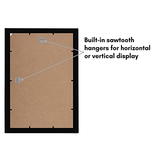 Americanflat 11x17 Picture Frame with Shatter-Resistant Glass - Signature Collection - Gallery-Style Frames Made of Engine...
