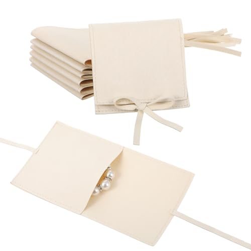 Ymapinc 8PCS Microfiber Jewelry Pouch, 3.15x3.15inch Jewelry Rolls, Luxury Small Gift Bags for Jewelry, Bracelet, Necklac...