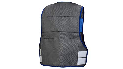 Pyramex Safety CV100M Cooling Vest - Gray and Blue - Size Medium-Extra Large