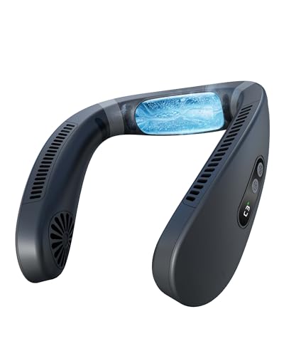 KOHA CoolMaster Ultra Neck Fan, Neck Air Conditioner, 2-in-1 Cooling Neck Fan Portable Rechargeable, Wearable Personal Fa...
