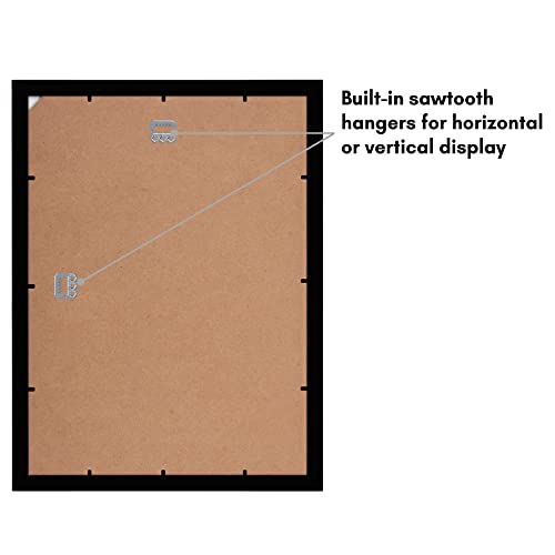 Americanflat 12x16 Picture Frame with Shatter-Resistant Glass - Use as 8x12 Frame with Mat or Display 12x16 Photo Without ...
