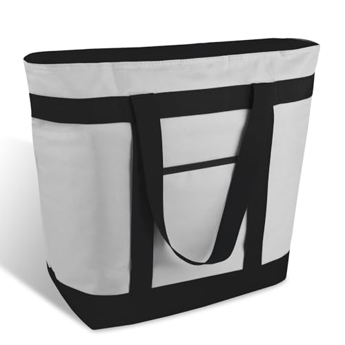 mosago Commercial Insulated Food Delivery Bag 39L, Heavy Duty Thermal Catering Tote with Zipper, Leakproof Hot & Cold Tran...