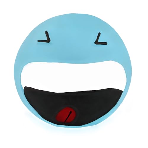 CHIWAVA 4 Pack 3.2'' Latex Squeaky Dog Toy Smiley Face Balls Interactive Fetch Play for Small Dogs
