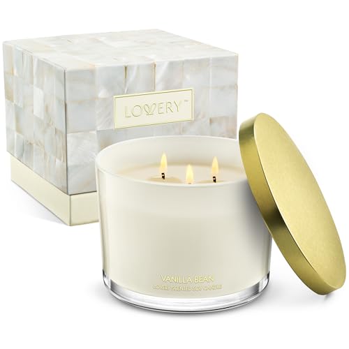 Birthday Gift for Her, 3 Wick Vanilla Candles, Gifts for Mom, Large Scented Candle, Soy Candles Gifts for Women, Stress Re...