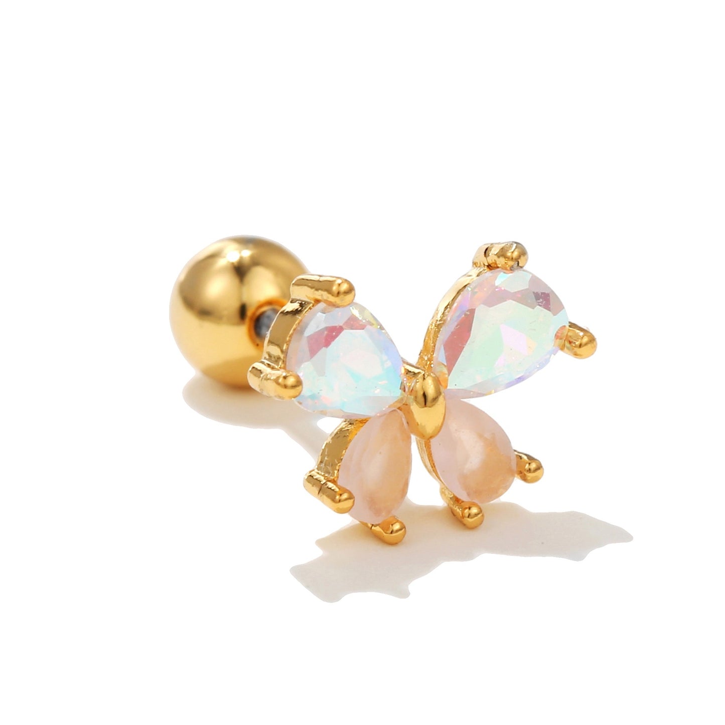 Korean-style Tassel Flower Screw Ball Ear Cartilage Piercing