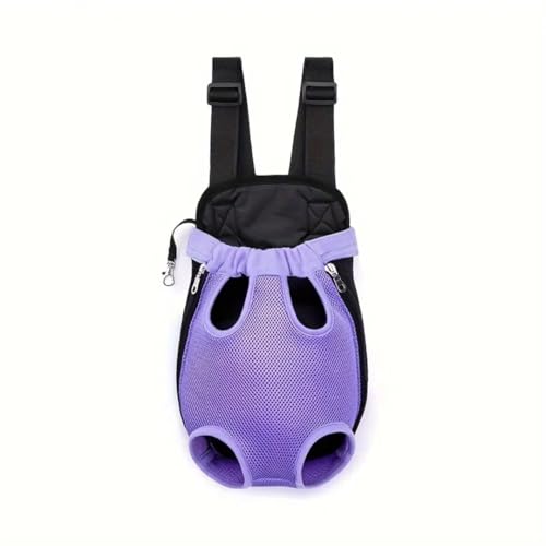 QQLe Pet Dog Carrier Backpack, Portable Breathable Mesh Chest Carrier, Polyester Woven Double Shoulder Pet Bag for Outdoor...
