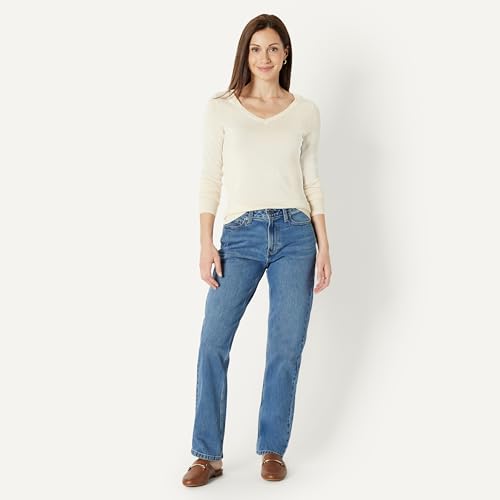 Amazon Essentials Women's Regular-Fit Lightweight Long-Sleeve V-Neck Sweater