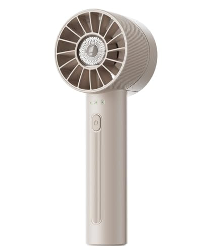 Coolwill Portable Mini Handheld Turbo Fan, 4 Speed High Velocity Personal Cooling Device [Max 16H], Rechargeable Purse Tra...