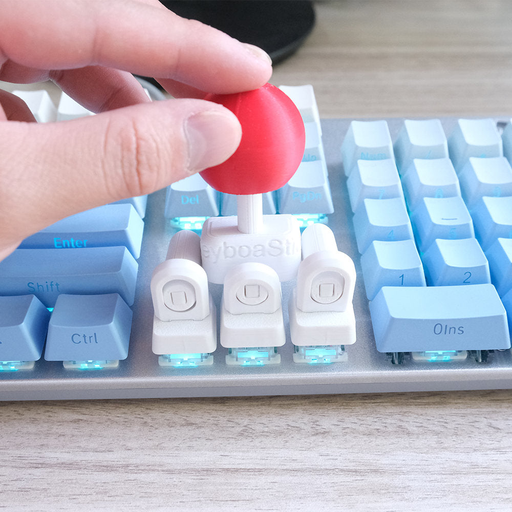 1PC 3D Printed Joystick Keyboard Keycap Set, Creative Red Ball Rocker Keycap For Compatible Mechanical Keyboards, Gaming Desk Accessory