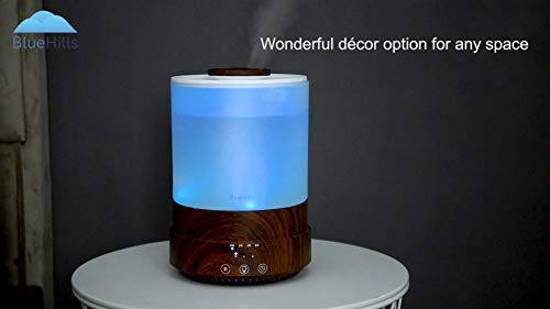BlueHills Premium 2500 ML XL Essential Oil Diffusers - 30 Hr Run Aromatherapy Diffuser & Air Humidifier Mist for Large Roo...