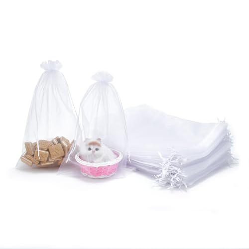 LOOKSGO 25 pcs 8x12 Inches Drawstring Organza Bags Wedding Party Favor Gift Candy Toys Makeup Pouches Gift Bag