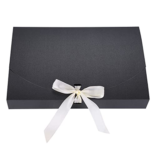 10Pcs Gift Boxes with Ribbon Bowknot Kraft Paper Gift Bag Envelope Wrapping Box Scarf Lingerie Necklace Shirt Gift Packagi...