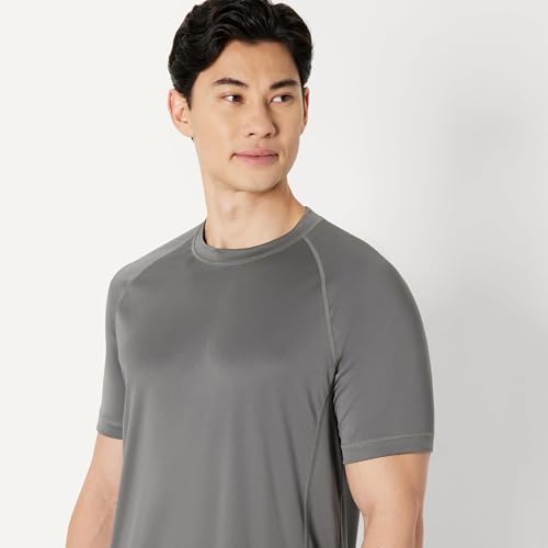 Amazon Essentials Men's Slim-Fit Short-Sleeve Quick-Dry UPF 50 Swim Tee