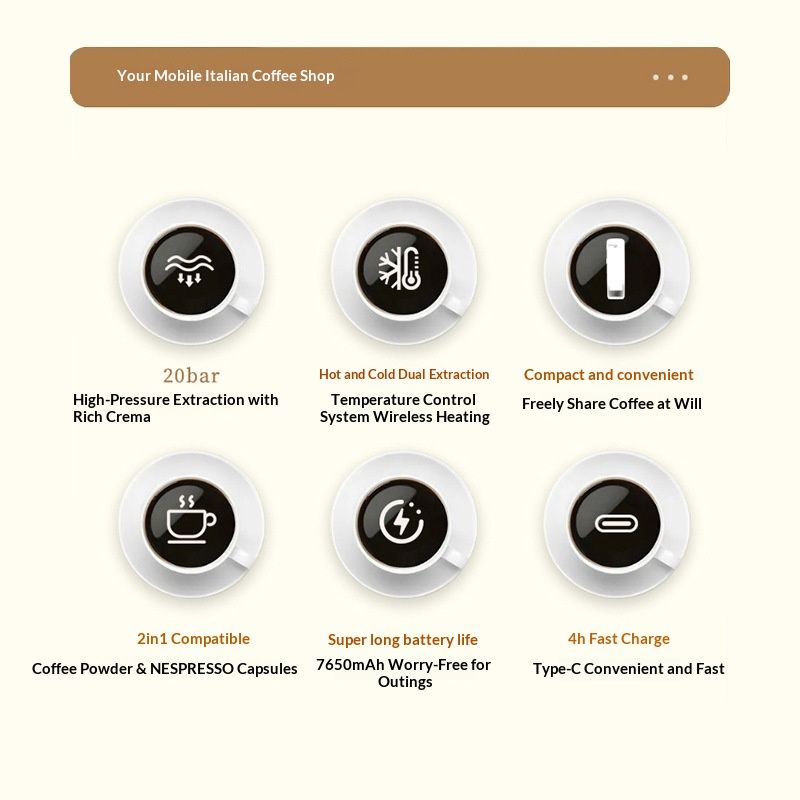 Outdoor Mini Portable Car Coffee Maker