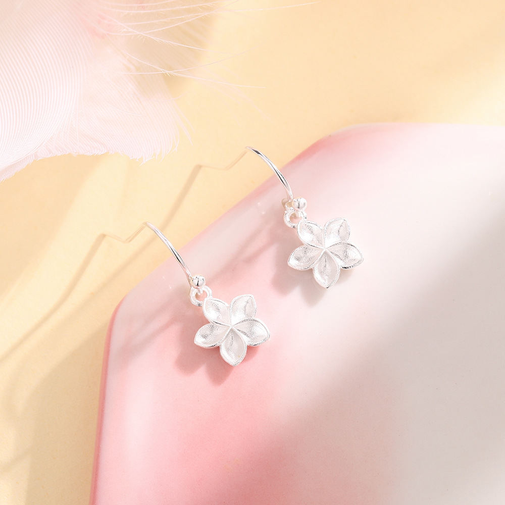 Korean-style Suede Flower Earrings Fresh And Feminine For Women
