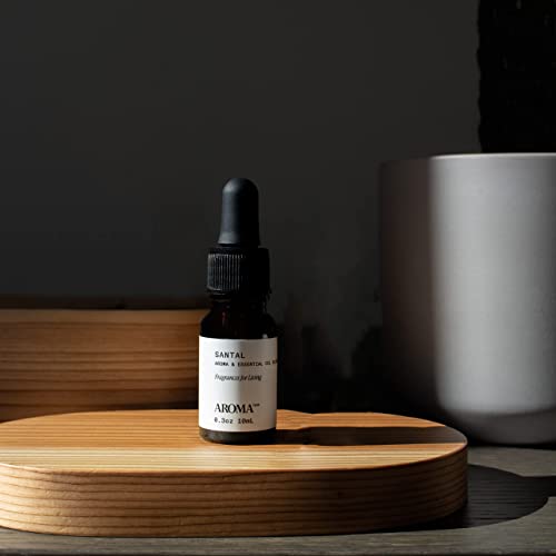 AromaTech Santal & The Hotel Set | Gift Set of Aroma Diffuser Essential Oils Blend of Santal Cardamom, Papyrus, Musk | The...