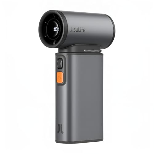 JISULIFE Portable Handheld Turbo Fan, 100 Speeds Adjustable Mini Personal Fan, 9000mAh USB Rechargeable Battery Operated, ...