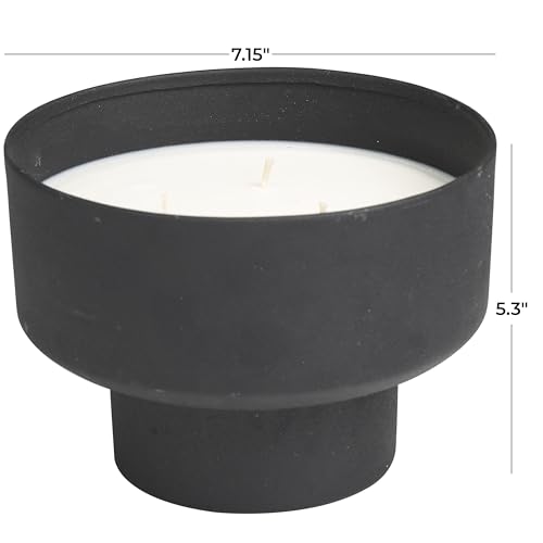 Deco 79 Metal Decorative Candle Campfire Scented Matte 50 oz 3 Wick Aromatherapy Candle with White Wax, Wax Aromatherapy C...