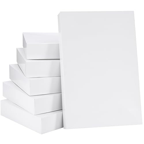 SUNCOLOR 6 Pack 14" Medium White Gift Boxes With Lids For Clothes Presents