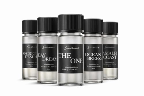 Scentiment Luxury Hotel Scents – 5 Fragrance Oil Set | Secret Desires, Day Dream, The One, Ocean Breeze & Amalfi Coast | F...
