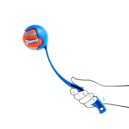 Chuckit! Dog Ball Launcher 12M Sport with 12" Handle Length for Medium 2.5" Dog Balls For Dogs 20-60 lb, Plastic Pet Fetch...