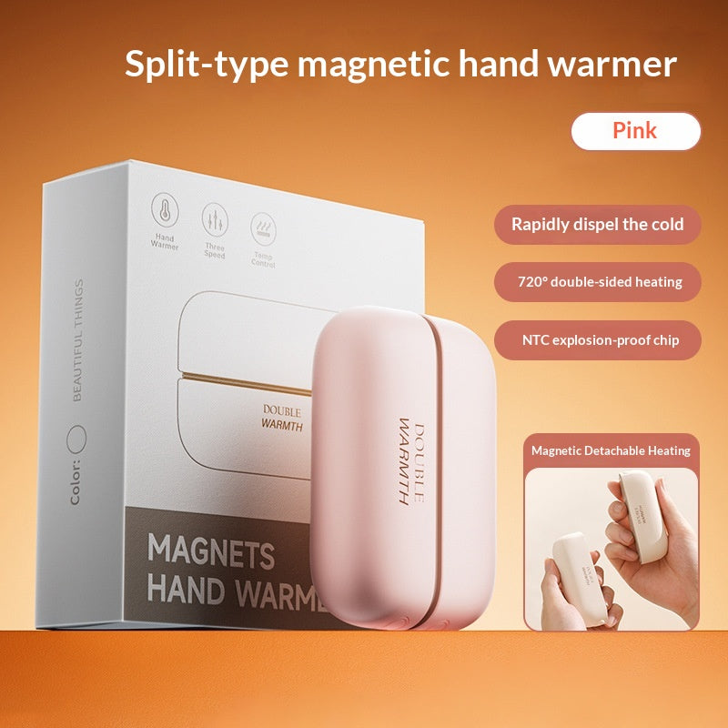 Magnetic Detachable USB Charging Hand Warmer Portable Explosion-proof Heating Pad