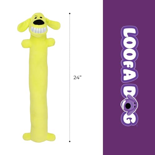 Multipet Original Loofa Dog Plush Toy - Squeaky Toy for All Dogs - Extra Soft Plush - Stuffed Animal Dog Toys for Playing...