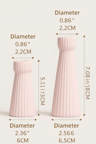 SCBLOOM Taper Candle Holders for Candlesticks Ceramic Candle Stick Candle Holder- Set of 2 Decorative Candle Stand for Wed...
