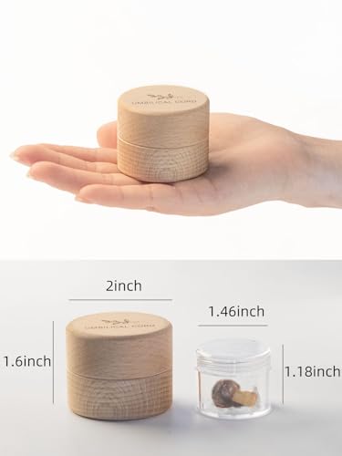 Minimalist Wooden Umbilical Cord Keepsake - With Transparent acrylic box - Hygienic Storage - Baby Umbilical Cord Memorial...