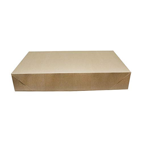 Prolinemax 25 Pc Kraft Pinstripe 24'' x 14'' x 4'' Two Piece Apparal Gift Boxes