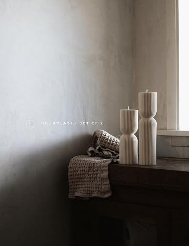 LAWA Hourglass Pillar Candle - Large Beautiful Handmade Pillar Scented Soy Wax Elegant Bubble Aesthetic Candle Housewarmin...