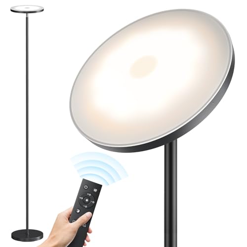 SUNMORY Floor Lamps for Living Room, 32W/3000LM Super Bright LED Floor Lamp with Remote Control, 69" Tall Standing Lamp wi...