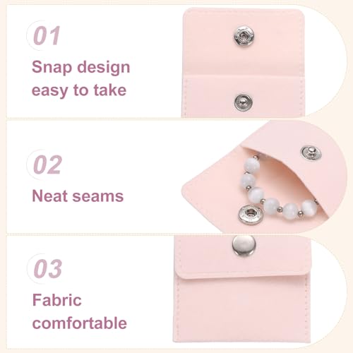 uxcell 6 Pcs Velvet Jewelry Pouches with Snap Button 2.8x2.8 Inch,Soft Jewelry Pouches Storage Bags Small Velvet Gift Bags...