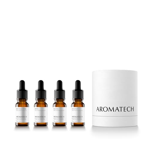 AromaTech The Bestsellers Set | Gift Set of Aroma Diffuser Essential Oils Blend of Santal, The Hotel, White Tea & Thyme, a...