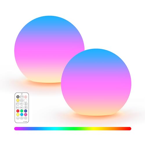 LOFTEK LED Ball Light, 3-inch Rechargeable Globe Lights, Color-Changing Ball Lamp with Remote, Waterproof Orb Light, Smart...