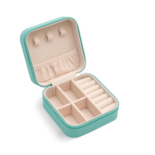 TRODANCE Mini Jewelry Travel Case, Small Portable Jewellry Organizer Box Portable Display Storage Box for Rings Earrings N...