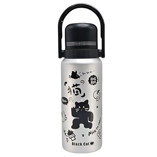 YJMOE 27oz Insulated Water Bottle, Stainless Steel cute cup with Straw & Direct-Drink Lid, Leak-Proof Travel Cup with Hand...