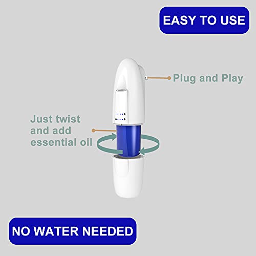 Smart Waterless Aromatherapy Essential Oil Diffuser, Professional Portable Scent Air Machine, Waterless Plug-in Aroma Diff...