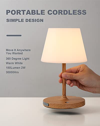 WEILAILUX Outdoor Battery Operated Table Lamp Waterproof, 4000mAh Cordless Table Lamp Rechargeable, Touch Dimmable Desk La...