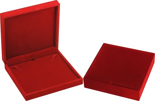 LAODA Red Color Big Necklace Chain Jewelry Gift Box Soft Touch Premium Velvet Material Choker Necklace Storage Holder Box ...