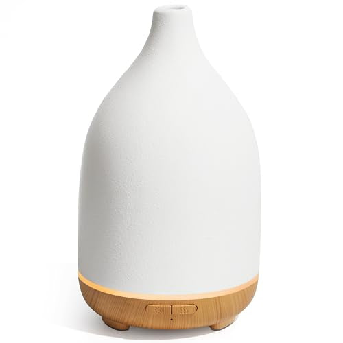InnoGear Oil Diffuser, 150ML Ceramic Diffuser for Essential Oils Handcrafted Aromatherapy Diffuser Ultrasonic Cool Mist Hu...