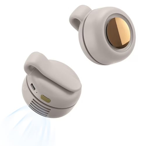 YAKINI Small Clip On Fan for Shirt, Portable Silent Mini Bladeless Electric Fans, 3-Speed Portable Mini Bladeless Fan Clip...