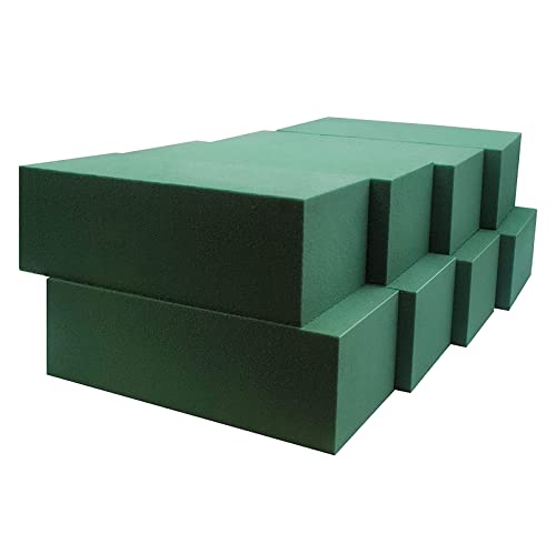 FLOFARE Pack of 8, Dry and Wet Floral Foam Blocks for Fresh and Artificial Flowers, Each (7.8” L x 3.5” W x 2.4” H), for W...