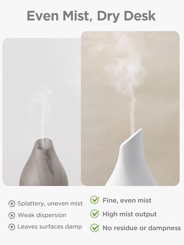 InnoGear Essential Oil Diffuser, 150ml Ceramic Diffuser Handcrafted Stone Aromatherapy Diffusers Ultrasonic Cool Mist Humi...